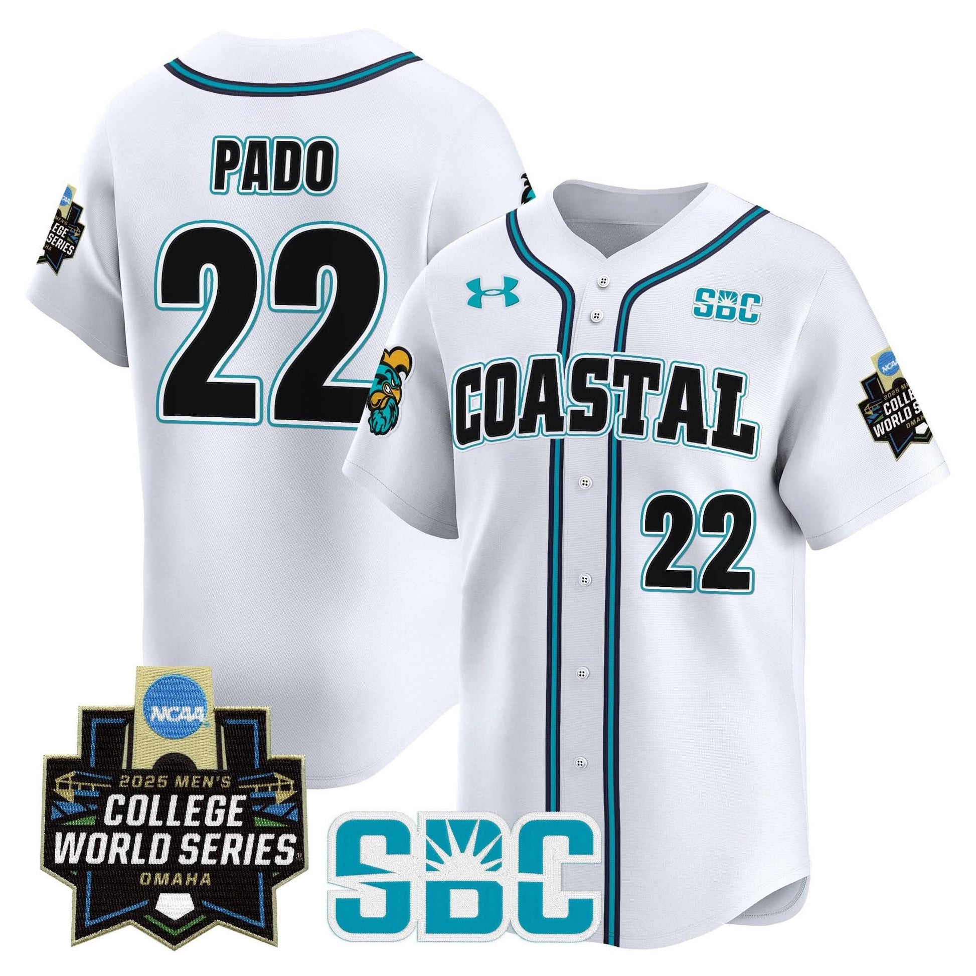 Men's Coastal Carolina Chanticleers 2025 World Series Vapor Premier Limited Jersey - All Stitched