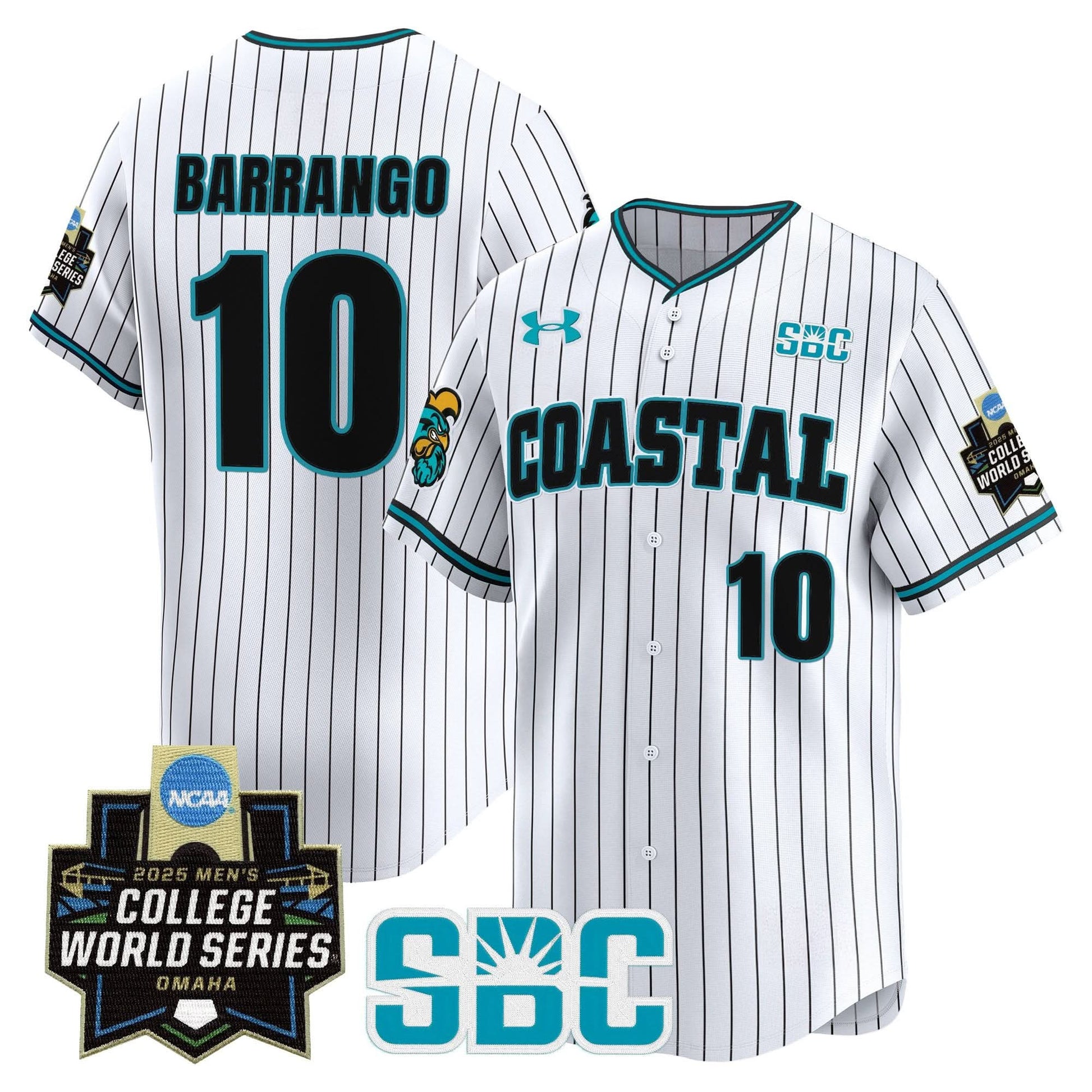 Men's Coastal Carolina Chanticleers 2025 World Series Vapor Premier Limited Jersey - All Stitched