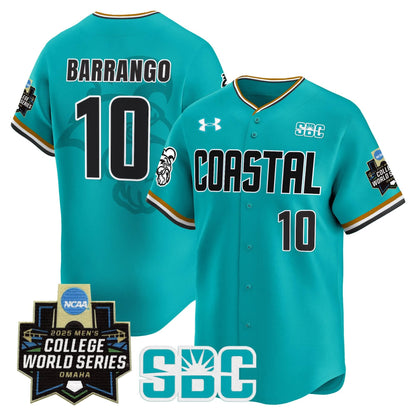Men's Coastal Carolina Chanticleers 2025 World Series Vapor Premier Limited Jersey - All Stitched