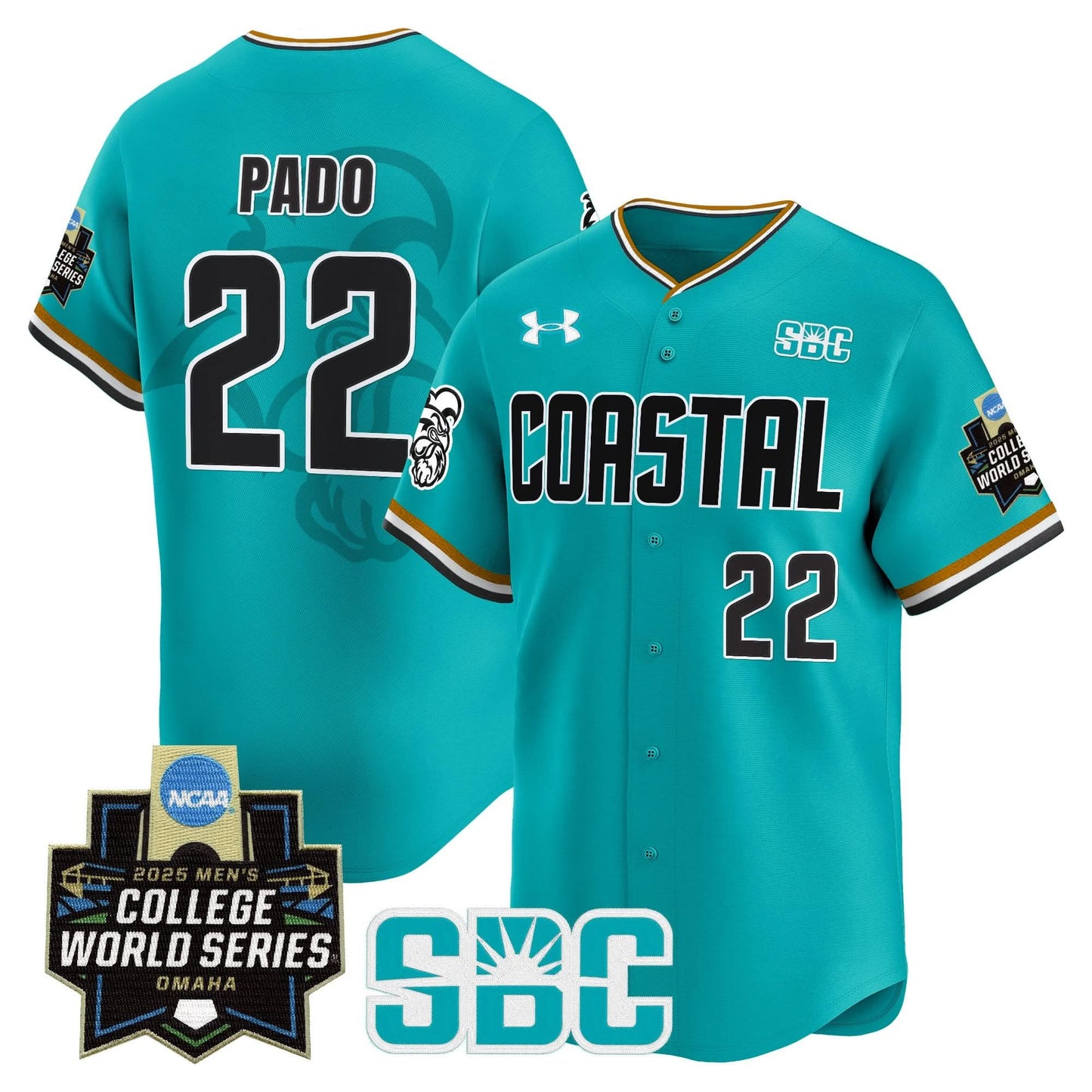 Men's Coastal Carolina Chanticleers 2025 World Series Vapor Premier Limited Jersey - All Stitched