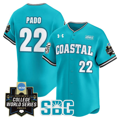 Men's Coastal Carolina Chanticleers 2025 World Series Vapor Premier Limited Jersey - All Stitched