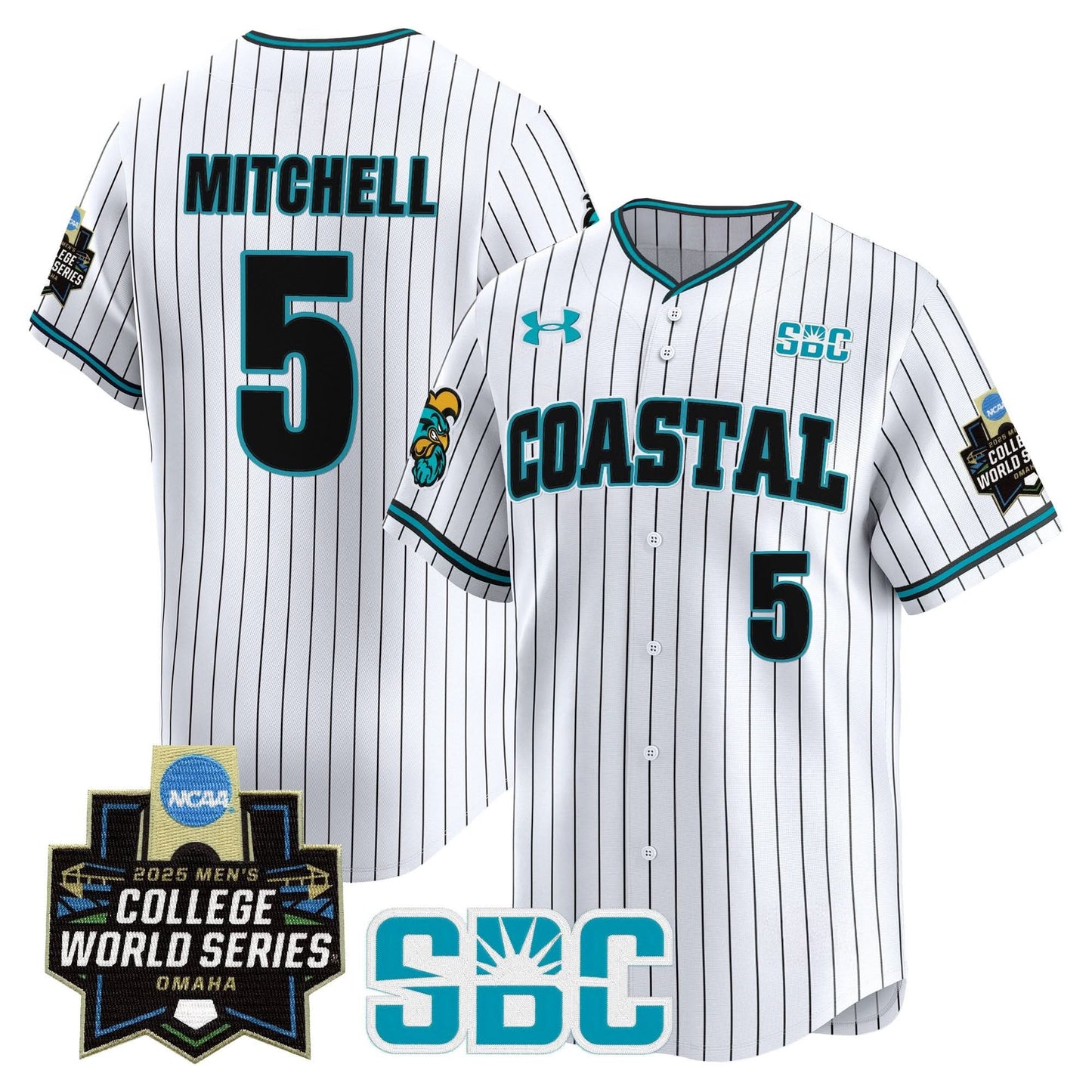 Men's Coastal Carolina Chanticleers 2025 World Series Vapor Premier Limited Jersey - All Stitched