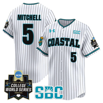 Men's Coastal Carolina Chanticleers 2025 World Series Vapor Premier Limited Jersey - All Stitched