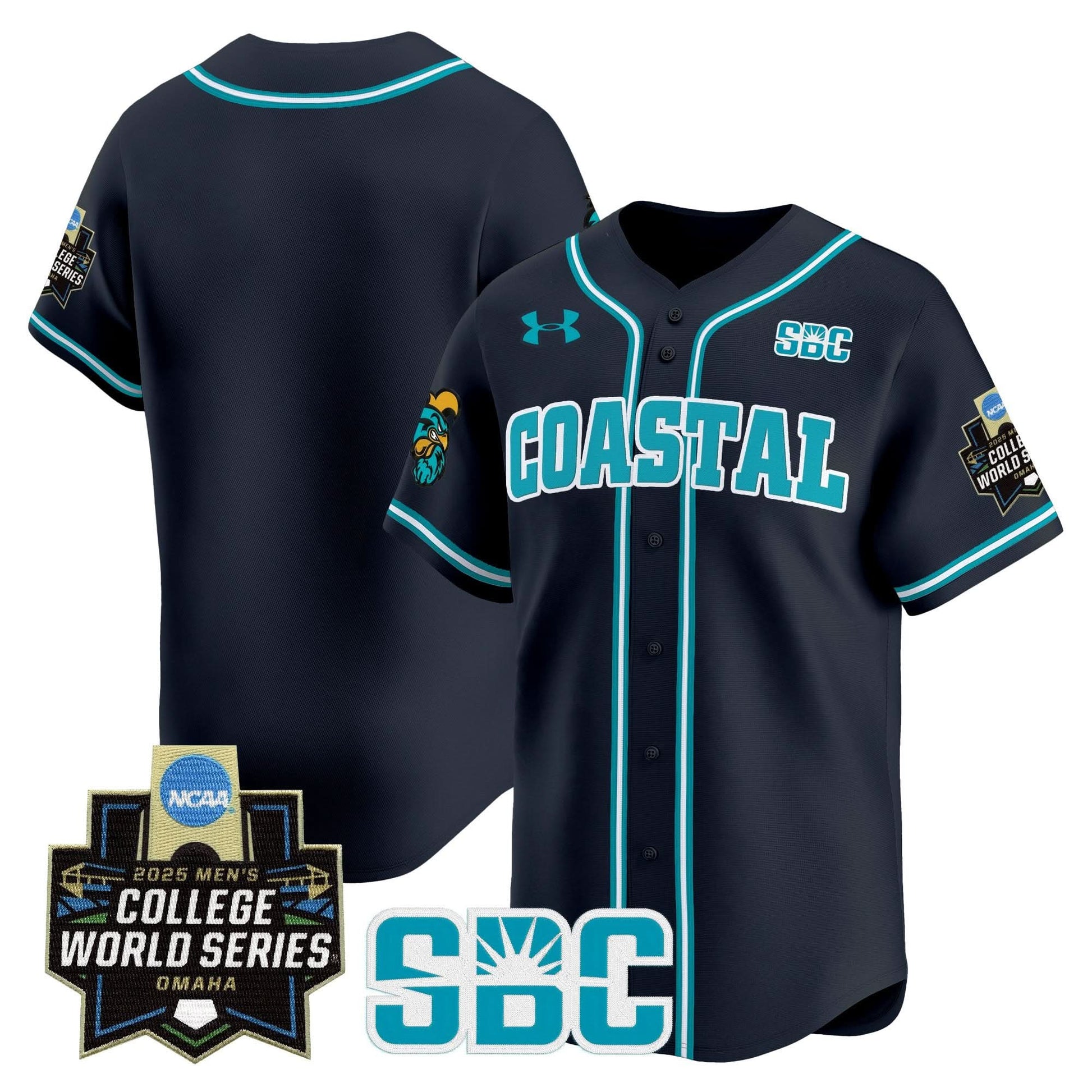 Men's Coastal Carolina Chanticleers 2025 World Series Vapor Premier Limited Jersey - All Stitched