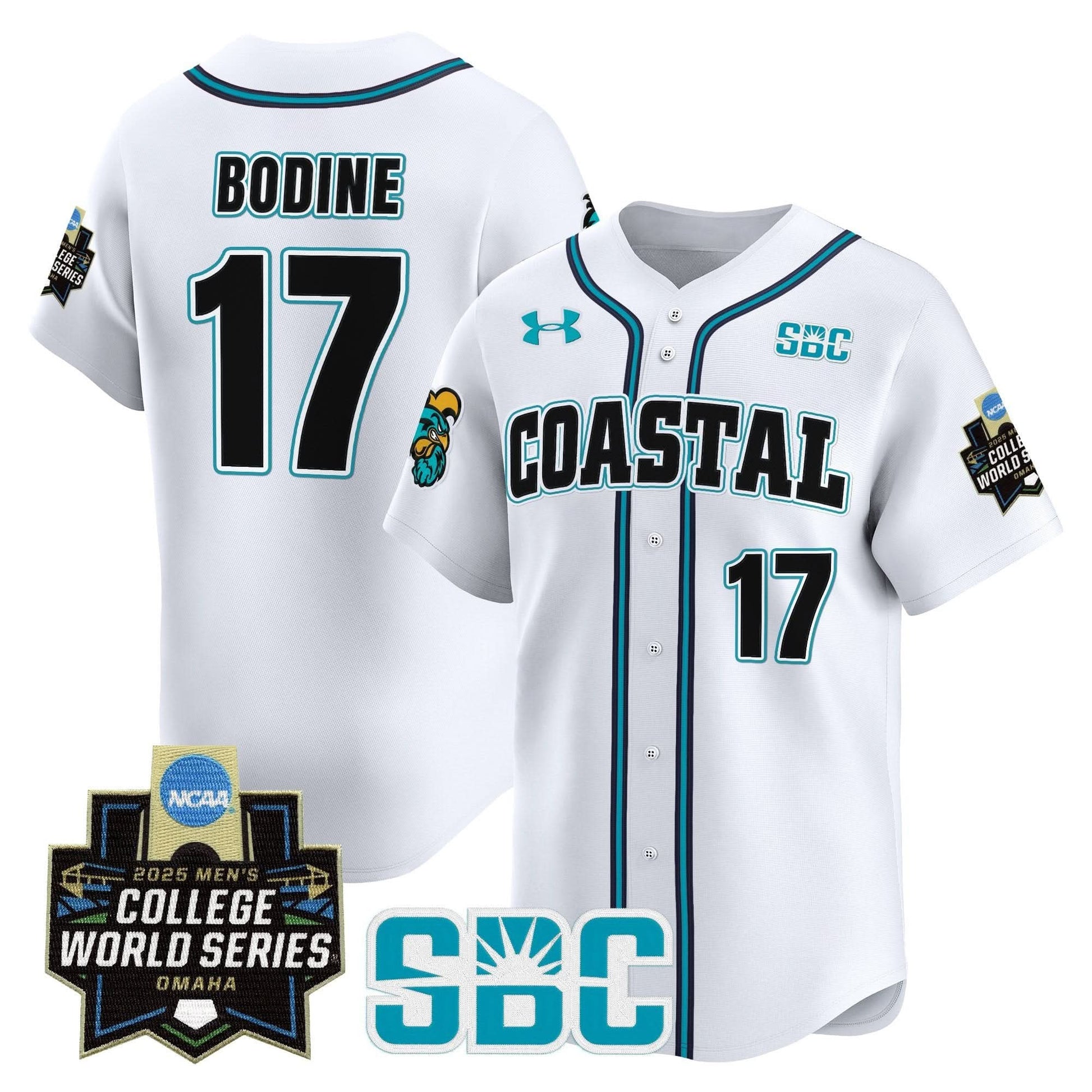 Men's Coastal Carolina Chanticleers 2025 World Series Vapor Premier Limited Jersey - All Stitched