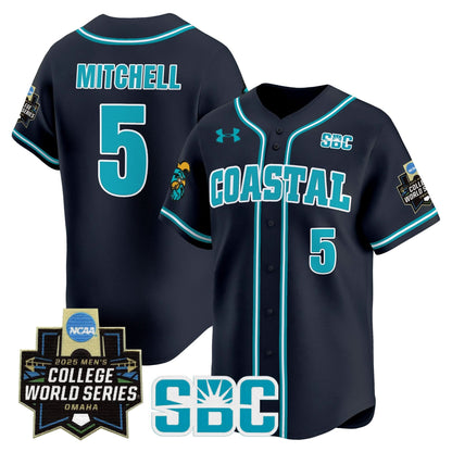 Men's Coastal Carolina Chanticleers 2025 World Series Vapor Premier Limited Jersey - All Stitched