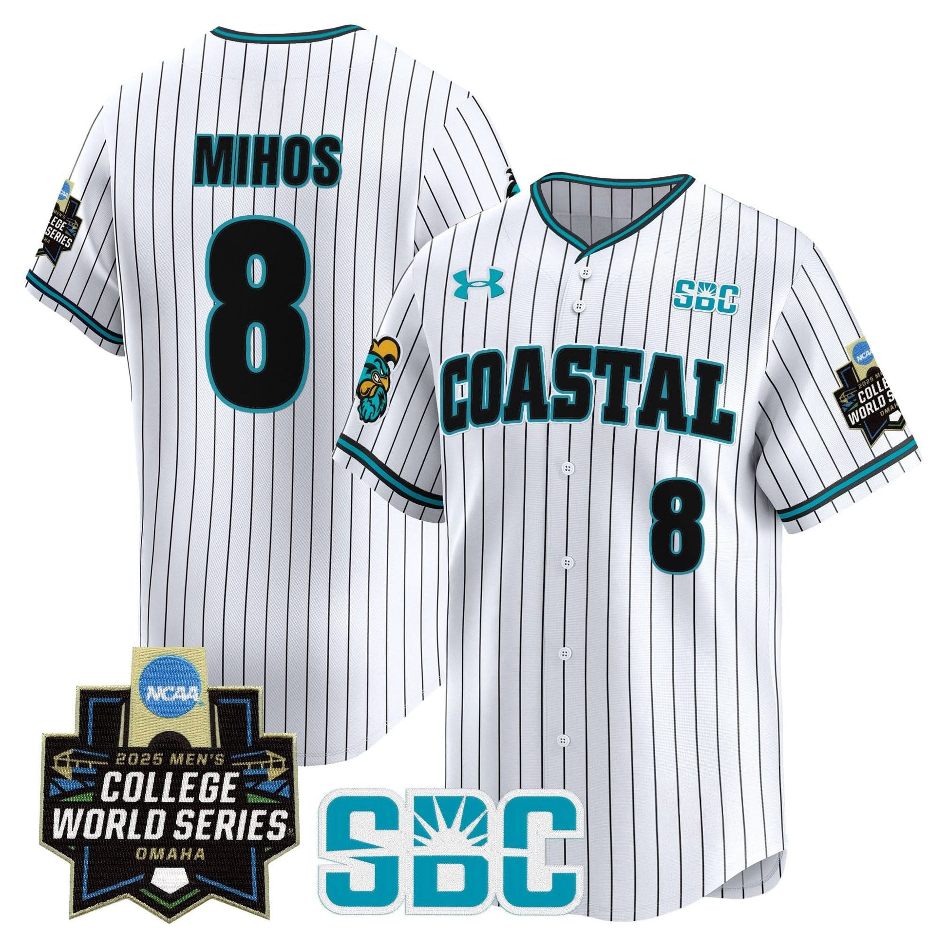 Men's Coastal Carolina Chanticleers 2025 World Series Vapor Premier Limited Jersey - All Stitched