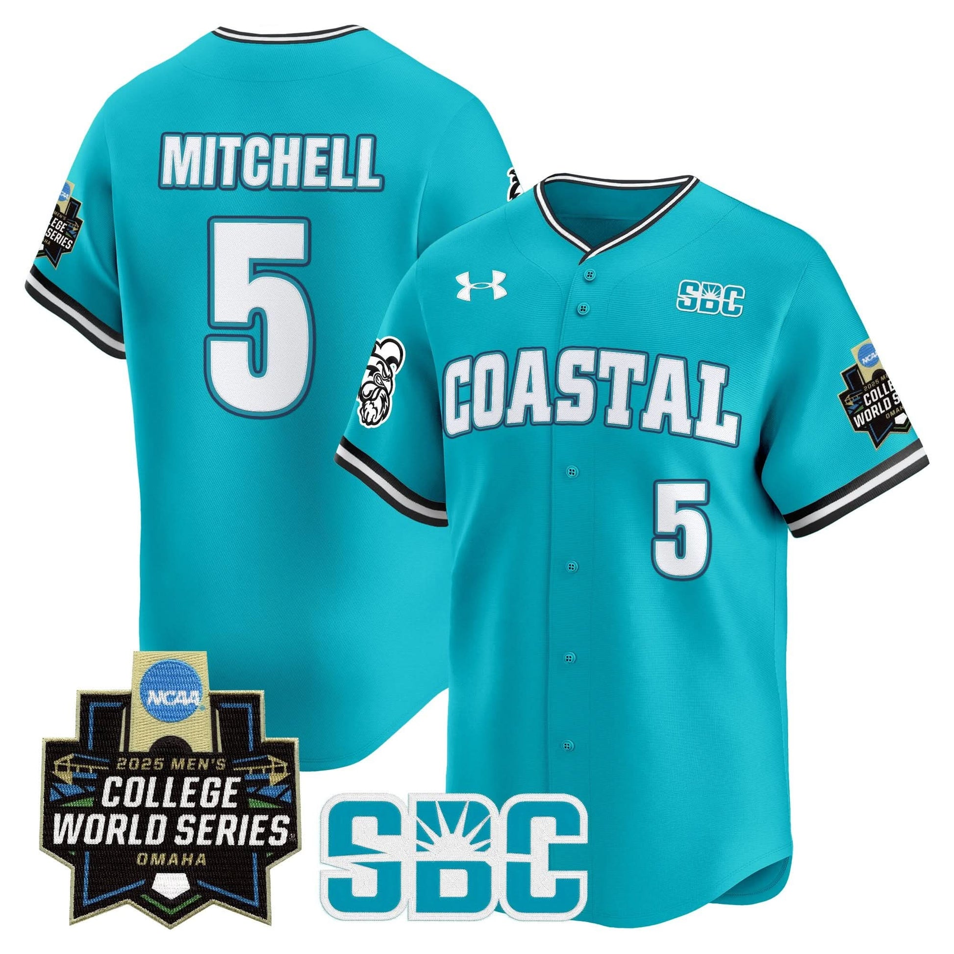 Men's Coastal Carolina Chanticleers 2025 World Series Vapor Premier Limited Jersey - All Stitched