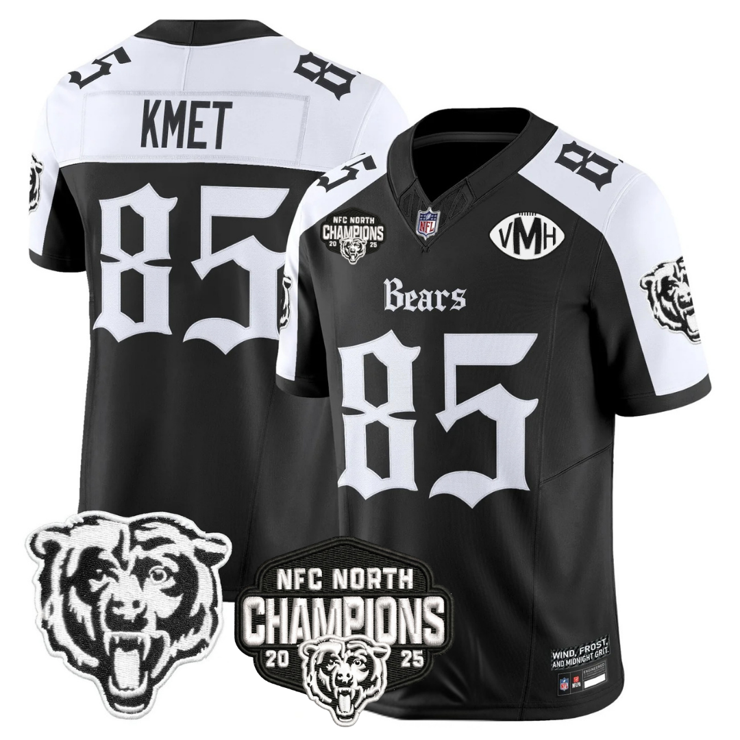 CHI 'Gothic Midway Legacy' NFC North Champions Patch Vapor Limited Jersey - All Stitched