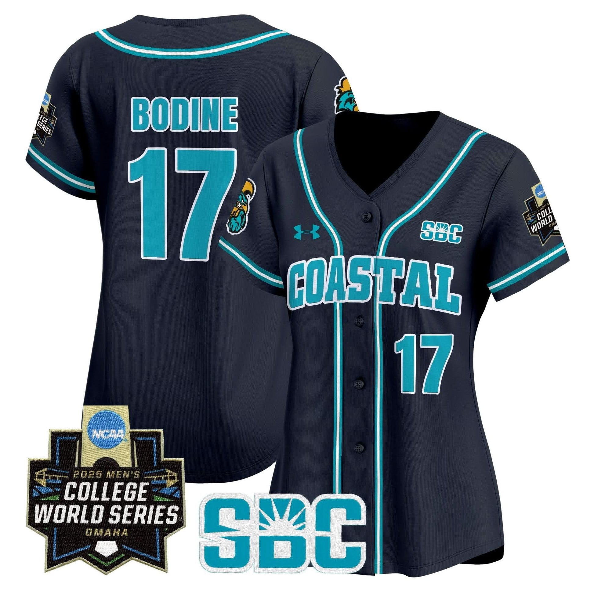 Women's Coastal Carolina Chanticleers 2025 World Series Vapor Premier Limited Jersey - All Stitched