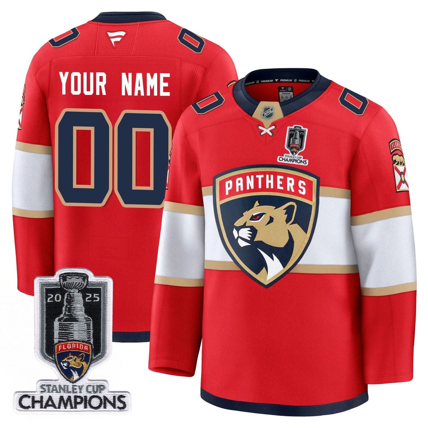 Men's Florida Panthers 2025 Stanley Cup Champions Jersey - All Stitched