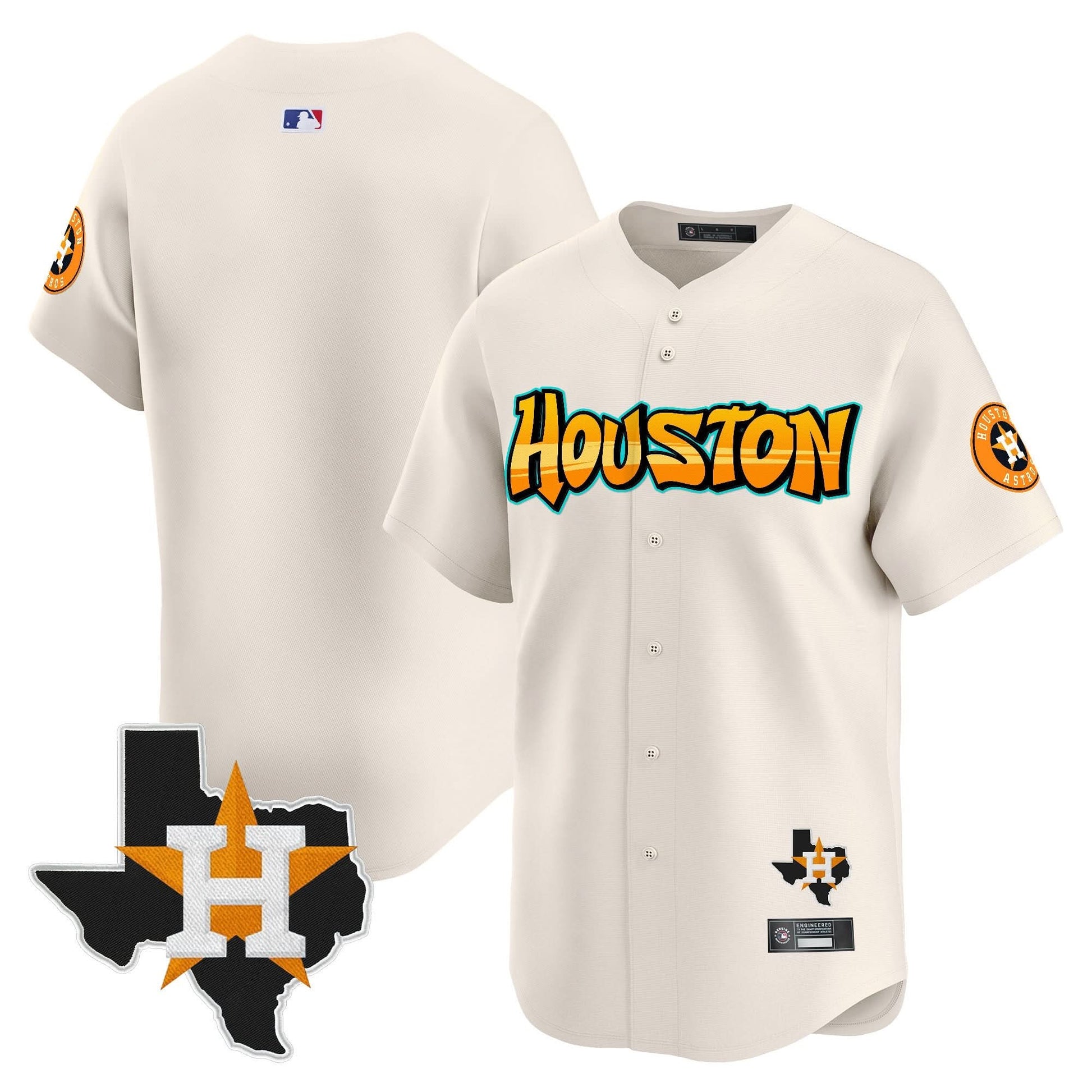 Men's Houston Astros 'Graffiti H-Town Edition' Vapor Premier Limited Jersey - All Stitched