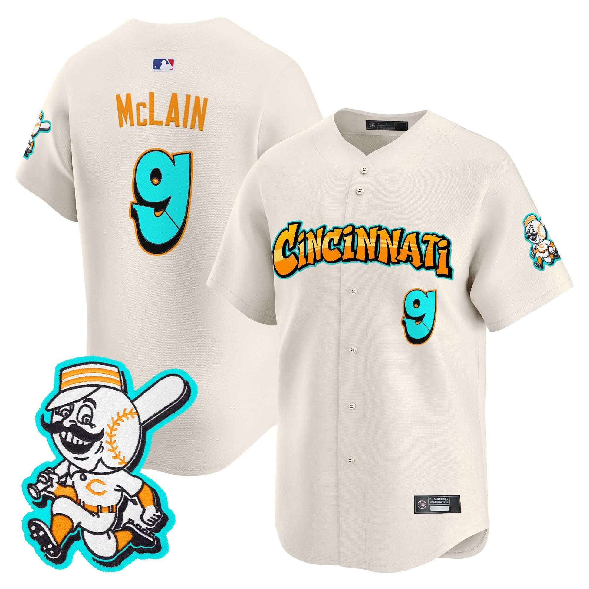 Men's Cincinnati Reds 'Graffiti Queen City Edition' Vapor Premier Limited Jersey - All Stitched