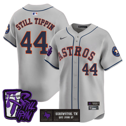 Houston Astros DJ Screw Still Tippin Purple Patch Vapor Premier Limited Jersey - All Stitched
