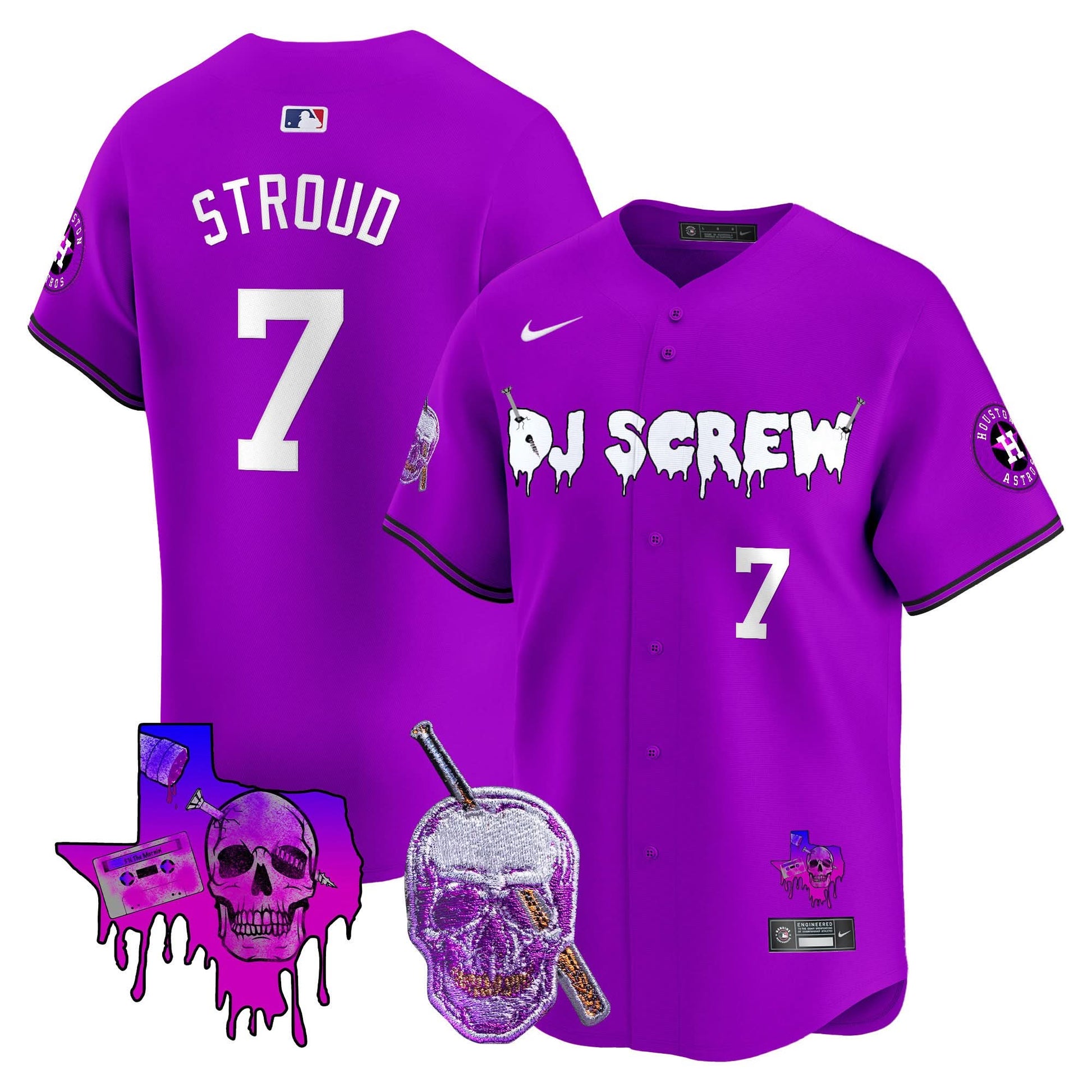Men's Astros DJ Screw Vapor Premier Limited Jersey - All Stitched
