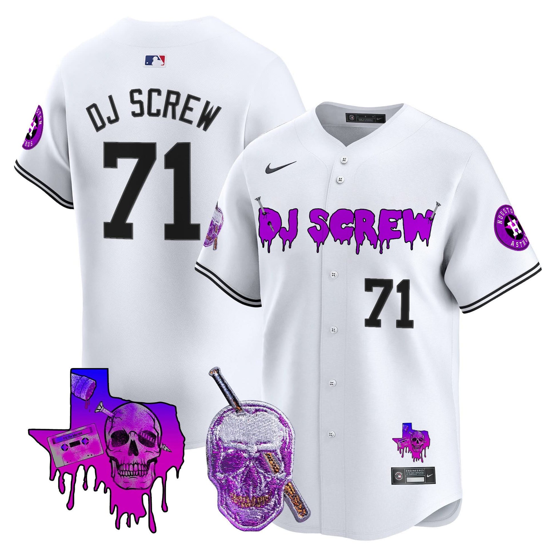 Men's Astros DJ Screw Vapor Premier Limited Jersey - All Stitched