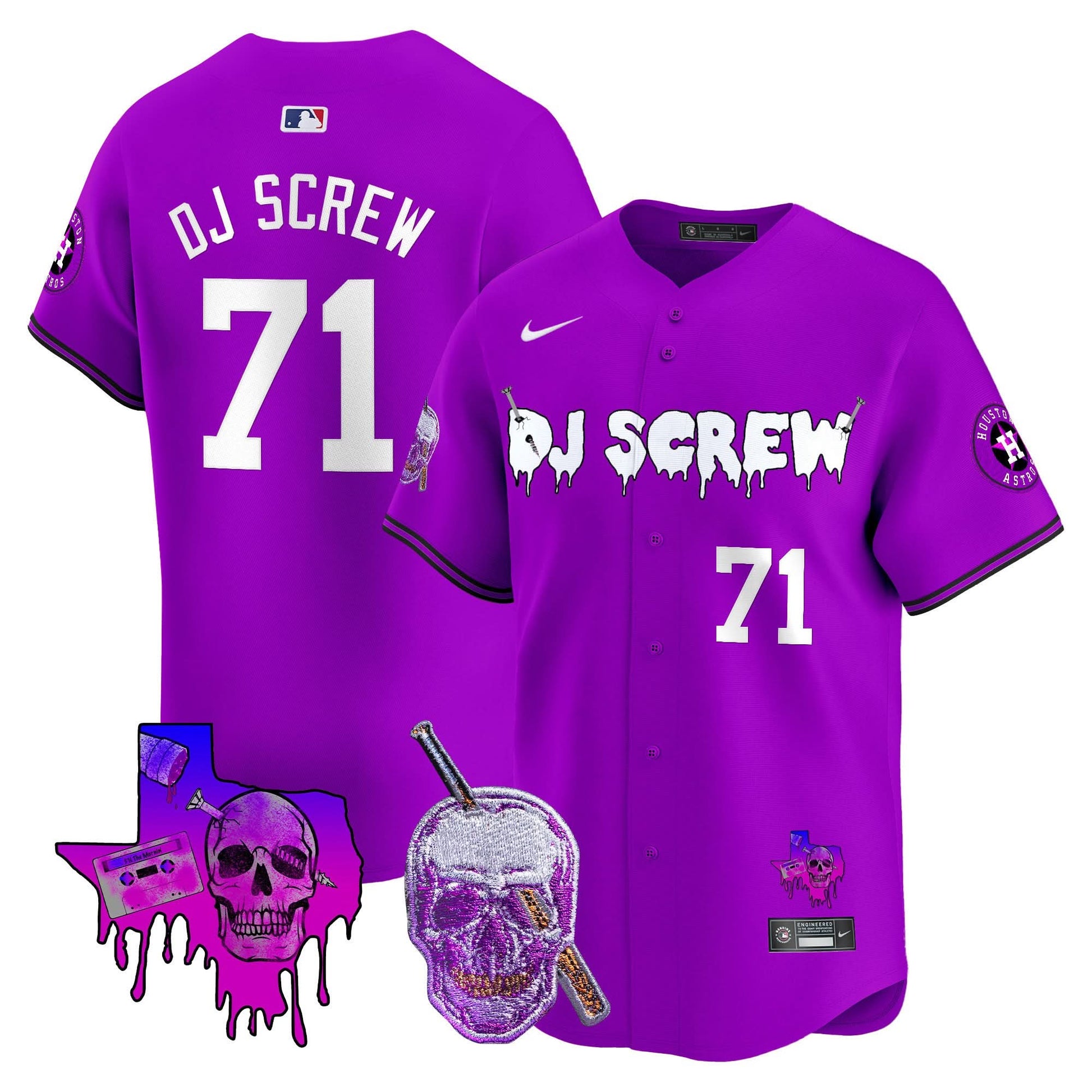Men's Astros DJ Screw Vapor Premier Limited Jersey - All Stitched