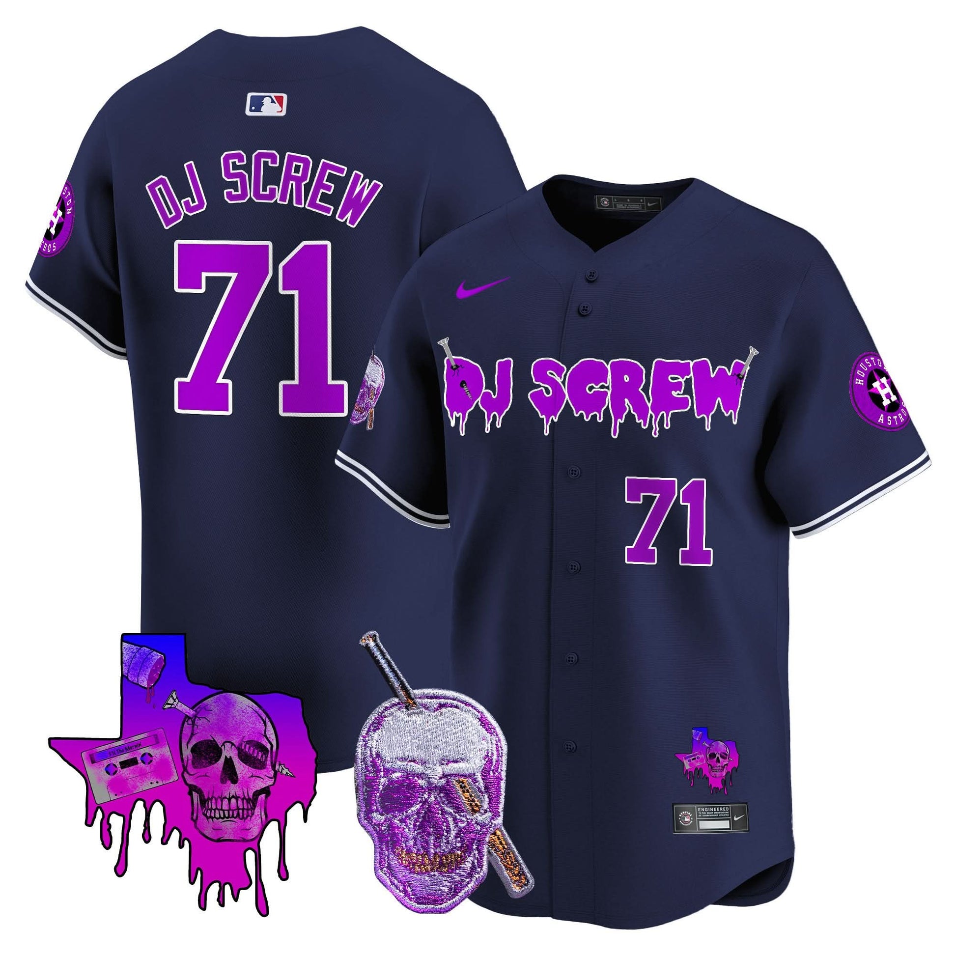 Men's Astros DJ Screw Vapor Premier Limited Jersey - All Stitched