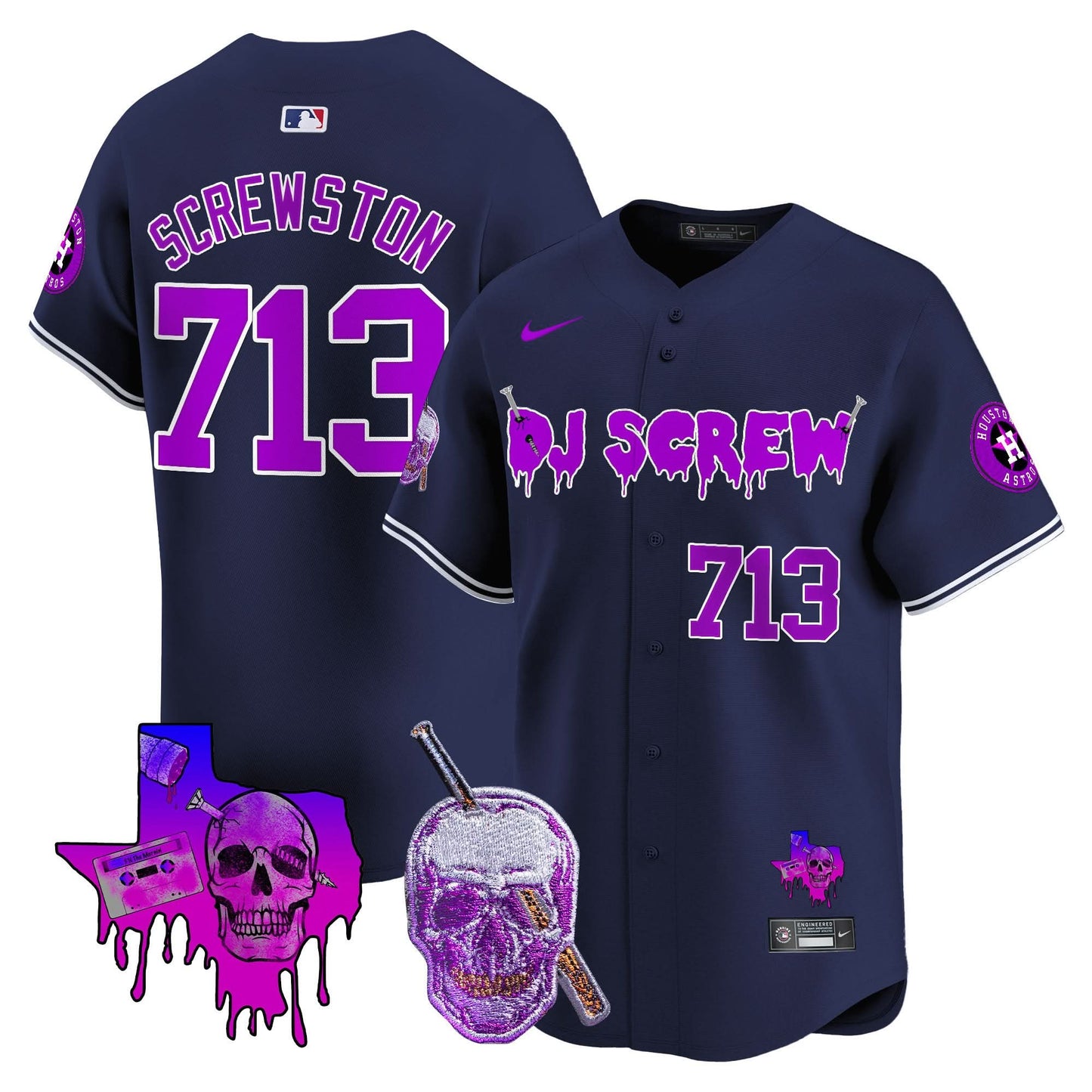 Men's Astros DJ Screw Vapor Premier Limited Jersey - All Stitched