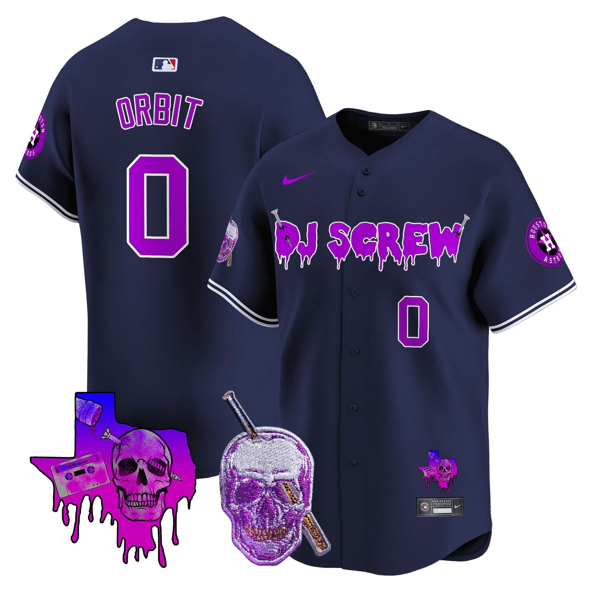 Men's Astros DJ Screw Vapor Premier Limited Jersey - All Stitched