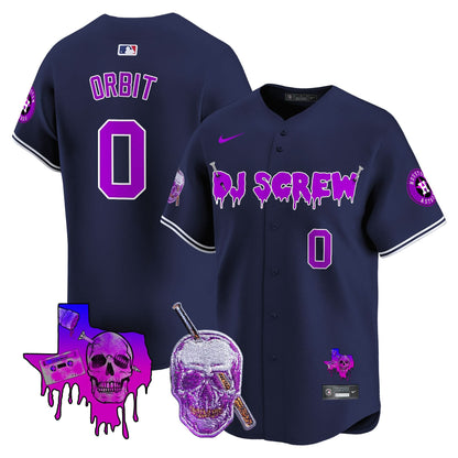 Men's Astros DJ Screw Vapor Premier Limited Jersey - All Stitched