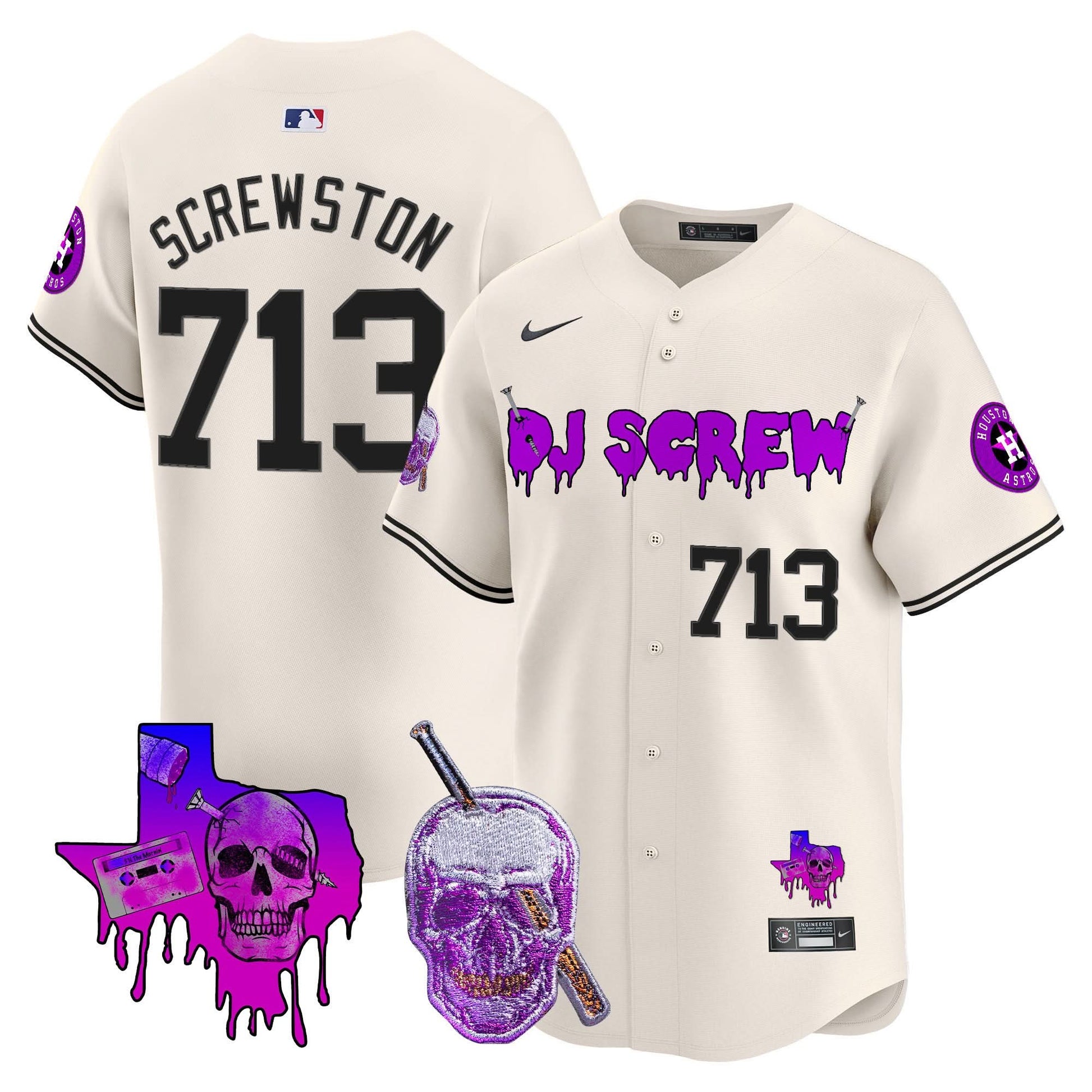 Men's Astros DJ Screw Vapor Premier Limited Jersey - All Stitched
