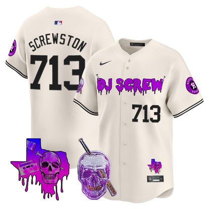 Men's Astros DJ Screw Vapor Premier Limited Jersey - All Stitched