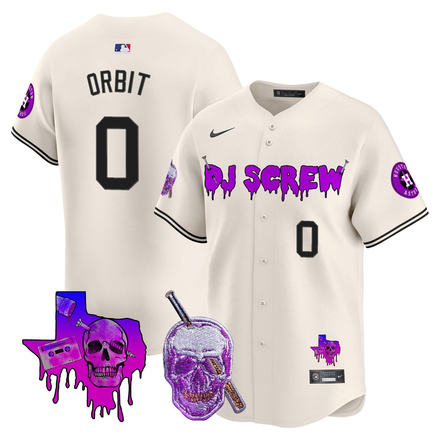 Men's Astros DJ Screw Vapor Premier Limited Jersey - All Stitched