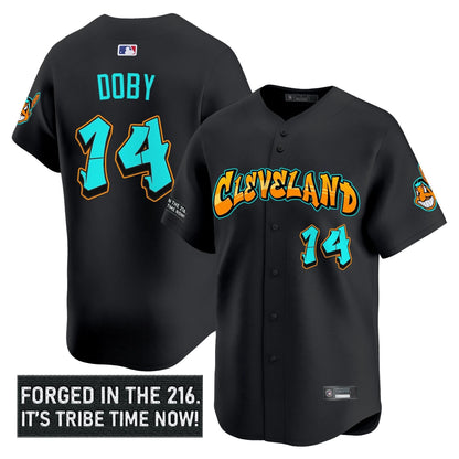 Men's Cleveland Indians 'Graffiti 216 Ink Edition' Vapor Premier Limited Jersey - All Stitched