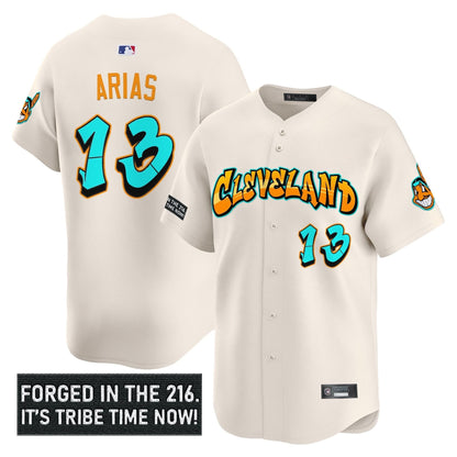 Men's Cleveland Indians 'Graffiti 216 Ink Edition' Vapor Premier Limited Jersey - All Stitched