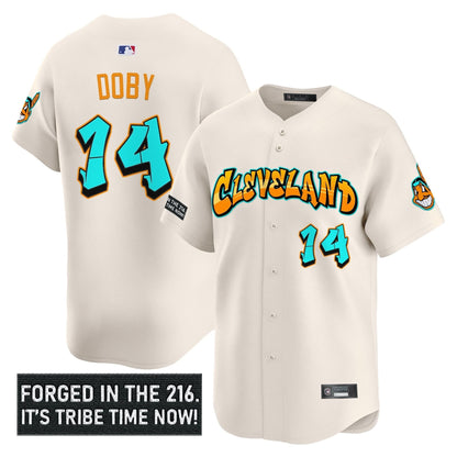 Men's Cleveland Indians 'Graffiti 216 Ink Edition' Vapor Premier Limited Jersey - All Stitched