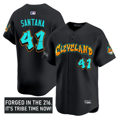 Men's Cleveland Indians 'Graffiti 216 Ink Edition' Vapor Premier Limited Jersey - All Stitched