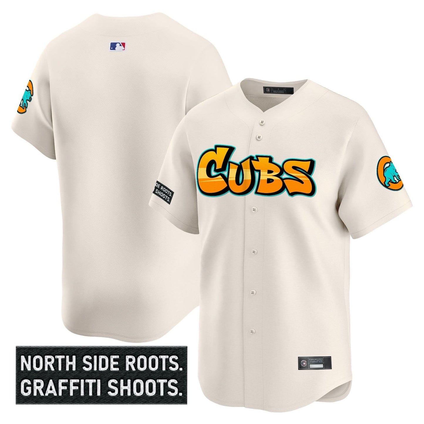 Men's Chicago Cubs 'Graffiti North Side Edition' Vapor Premier Limited Jersey - All Stitched