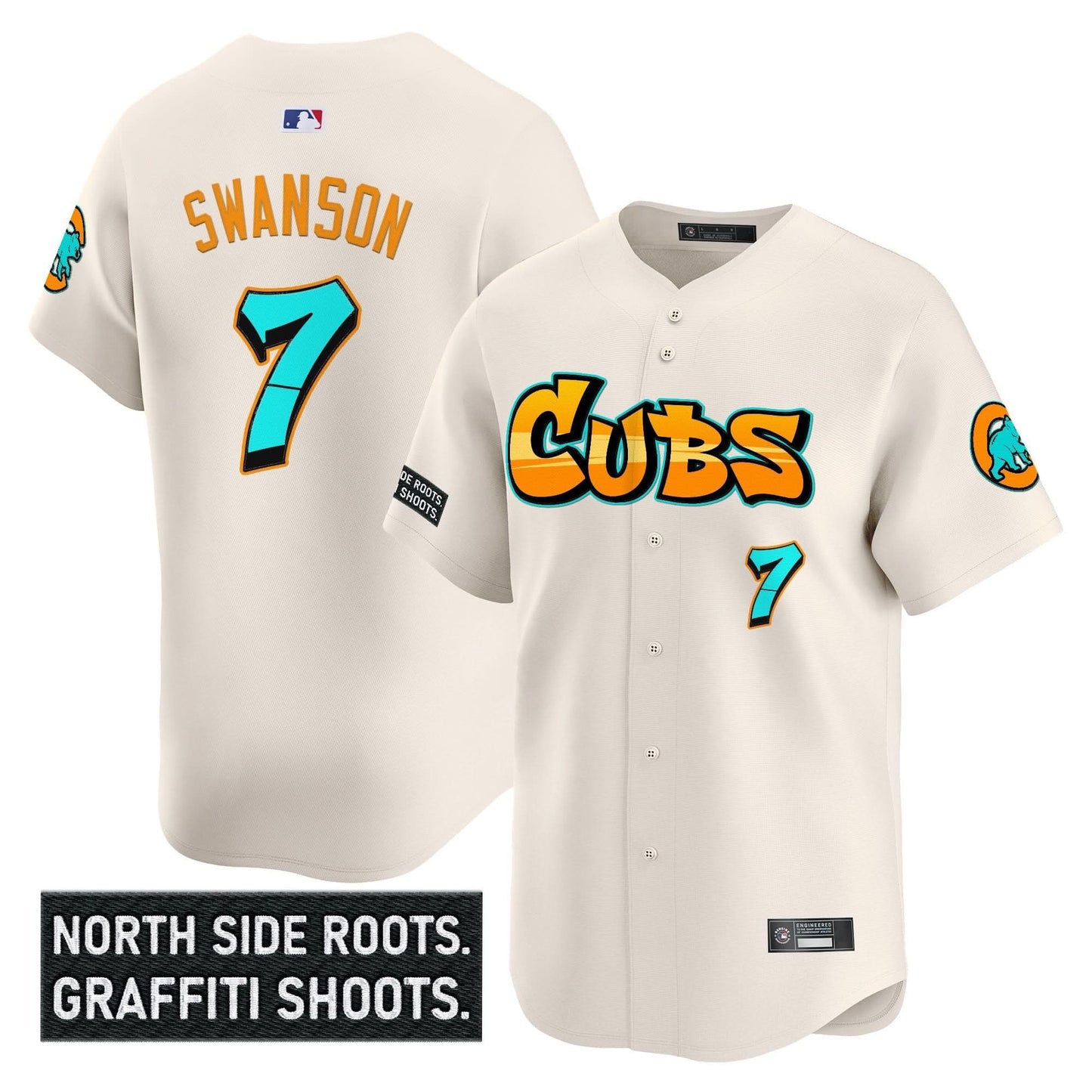 Men's Chicago Cubs 'Graffiti North Side Edition' Vapor Premier Limited Jersey - All Stitched