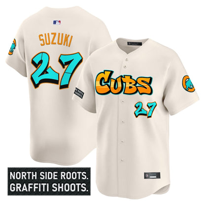 Men's Chicago Cubs 'Graffiti North Side Edition' Vapor Premier Limited Jersey - All Stitched