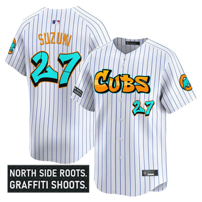 Men's Chicago Cubs 'Graffiti North Side Edition' Vapor Premier Limited Jersey - All Stitched