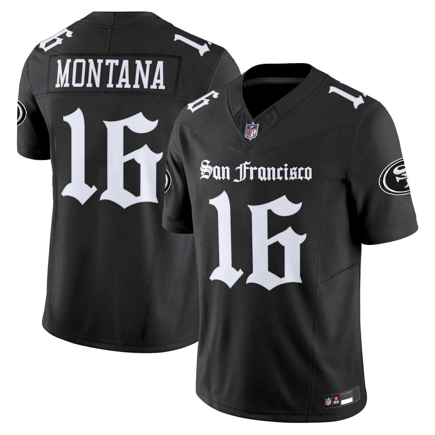 Men's San Francisco 49ers 'Gothic Edition' Vapor Limited Jersey - All Stitched