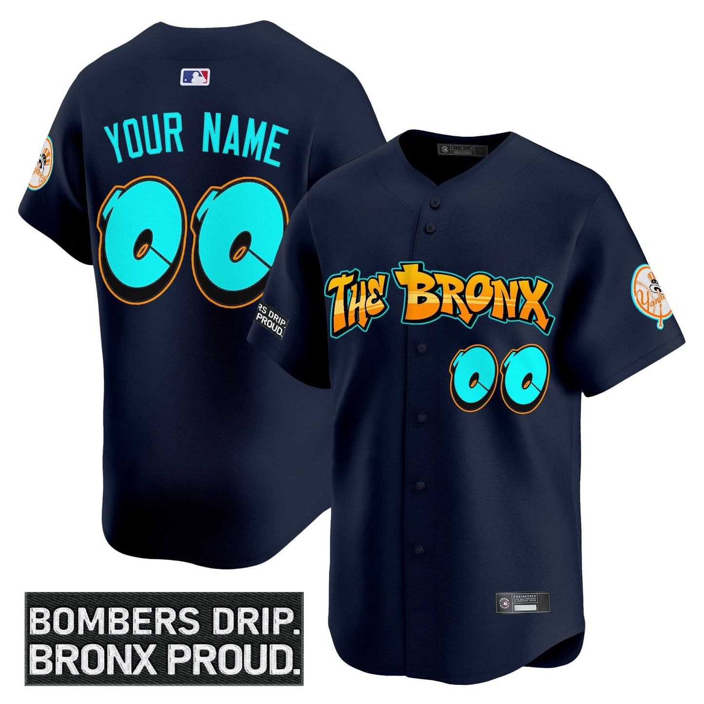 Yankees 'Graffiti Bronx Bombers Edition' Vapor Premier Limited Custom Jersey - All Stitched