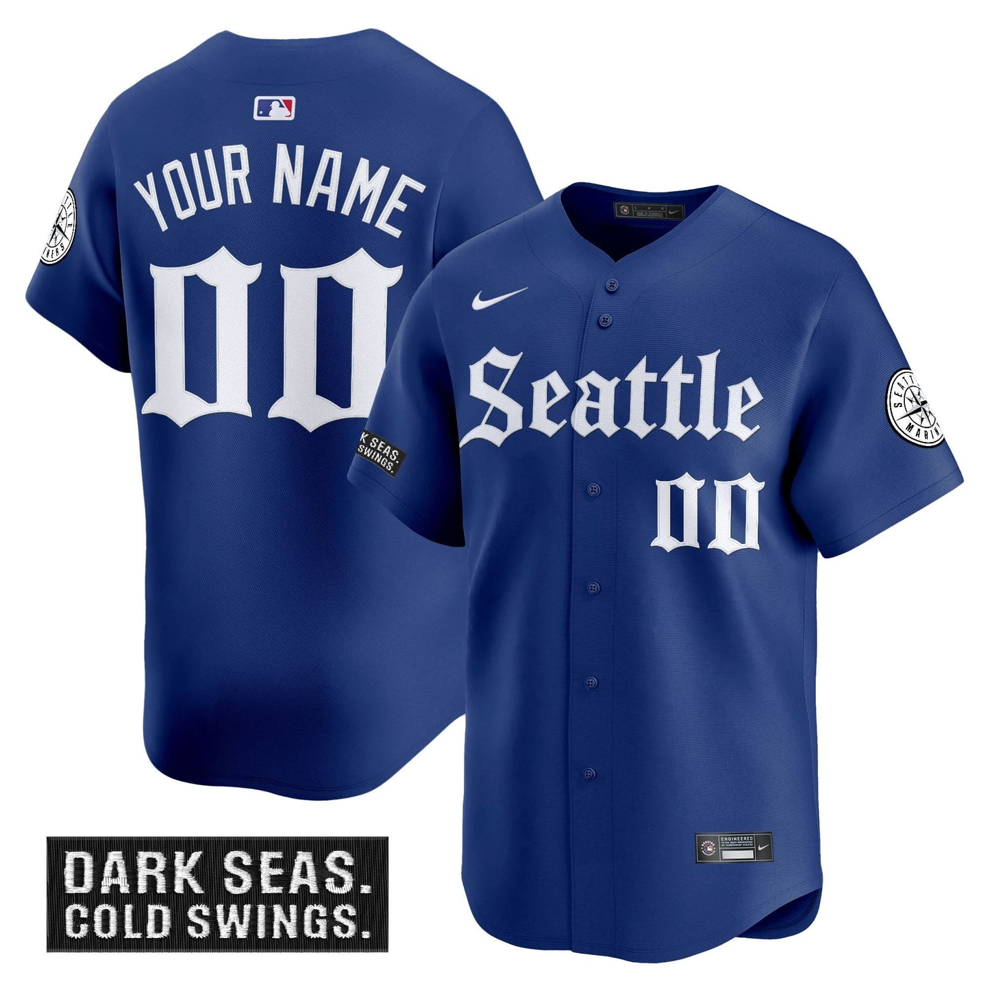 Seattle Mariners 'Deep Sea Gothic Edition' Vapor Premier Limited Custom Jersey - All Stitched