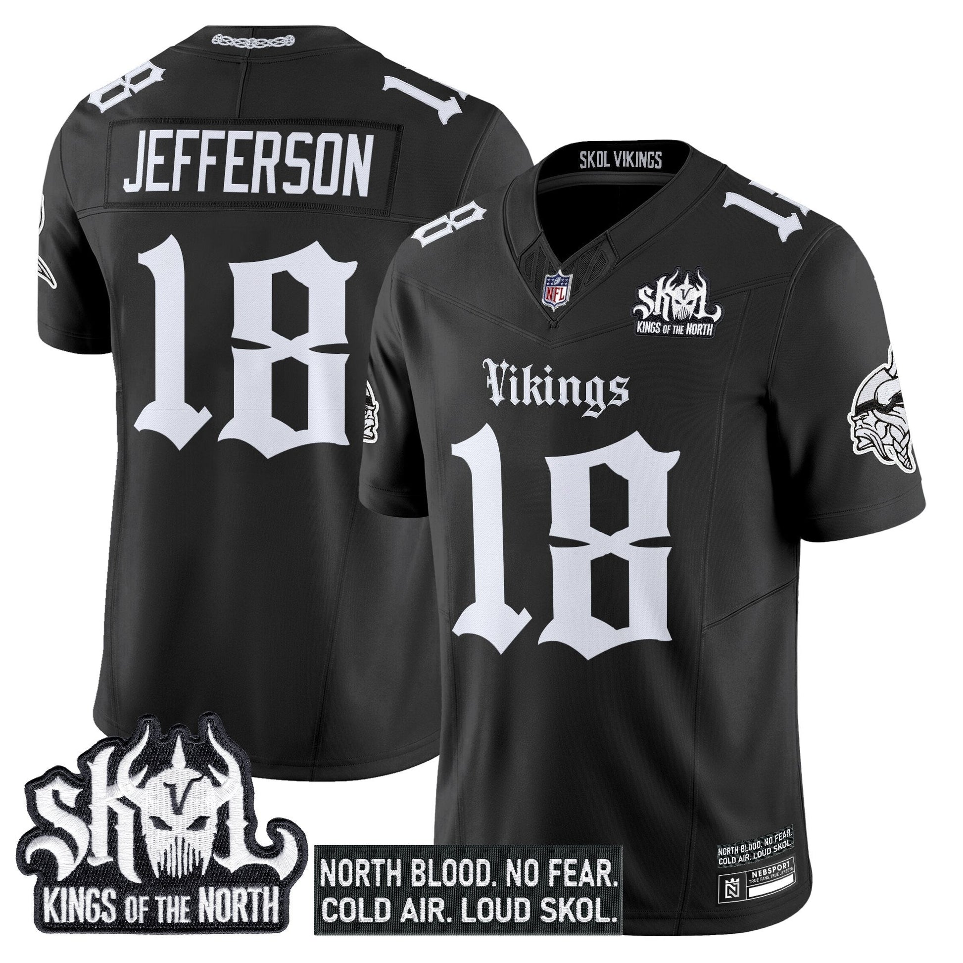 Men's Minnesota Vikings 'Gothic Norseblood Edition' Vapor Limited Jersey - All Stitched