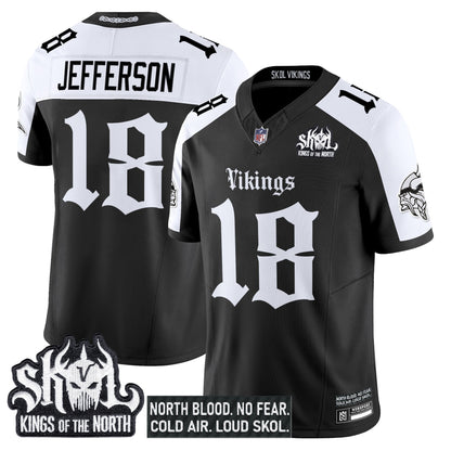 Men's Minnesota Vikings 'Gothic Norseblood Edition' Vapor Limited Jersey - All Stitched