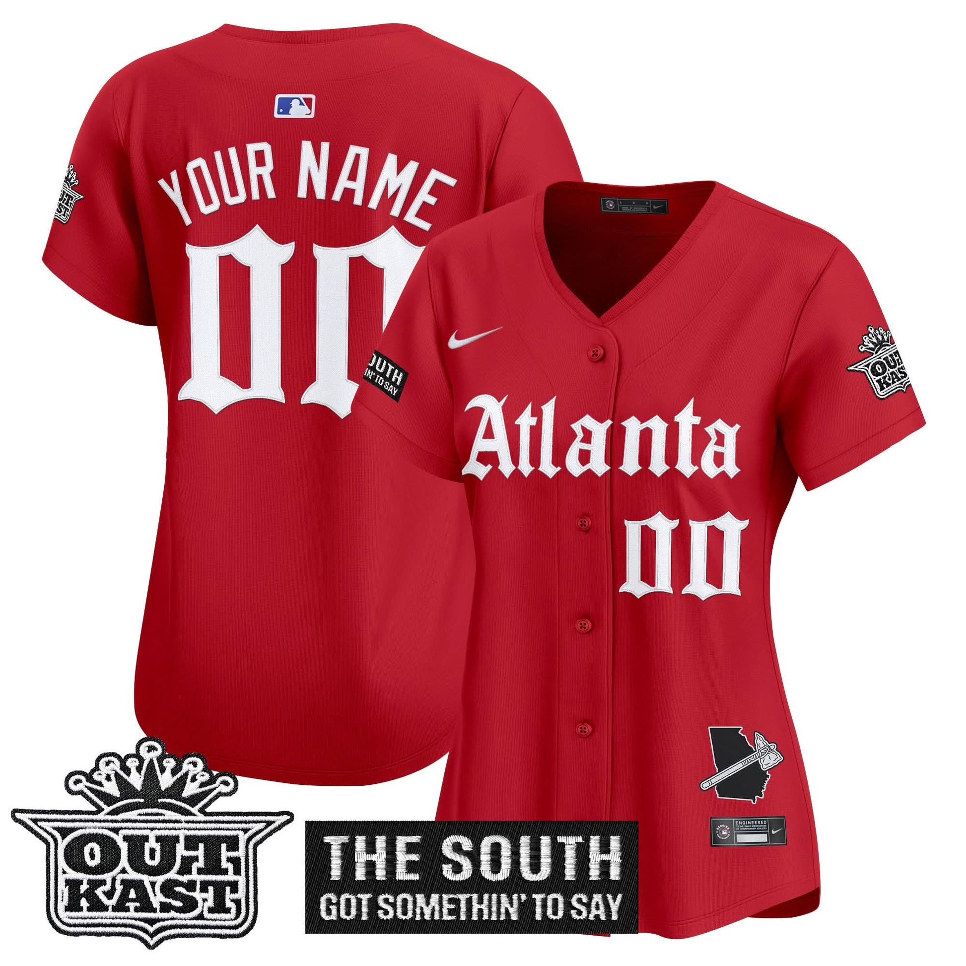 Atlanta Braves 'Gothic South x Outkast Edition' Vapor Premier Limited Custom Jersey - All Stitched