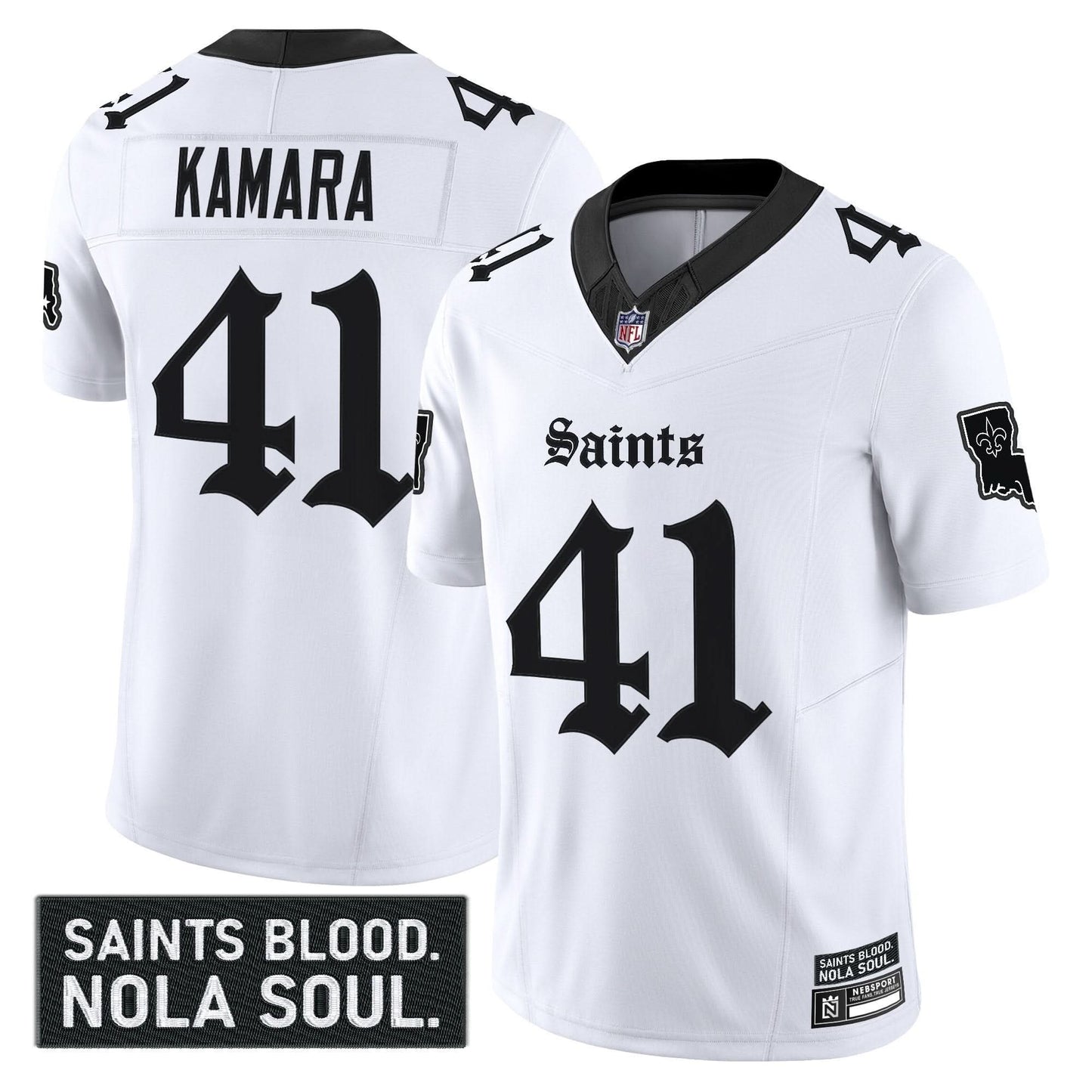 Men's New Orleans Saints 'Gothic Vieux Carr�� Edition' Vapor Jersey - All Stitched