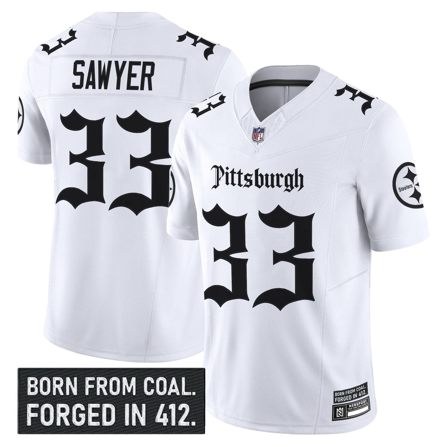 Men's Pittsburgh Steelers 'Gothic Steel City Edition' Vapor Limited Jersey - All Stitched