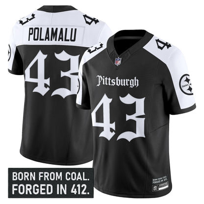 Men's Pittsburgh Steelers 'Gothic Steel City Edition' Vapor Limited Jersey - All Stitched