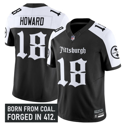 Men's Pittsburgh Steelers 'Gothic Steel City Edition' Vapor Limited Jersey - All Stitched
