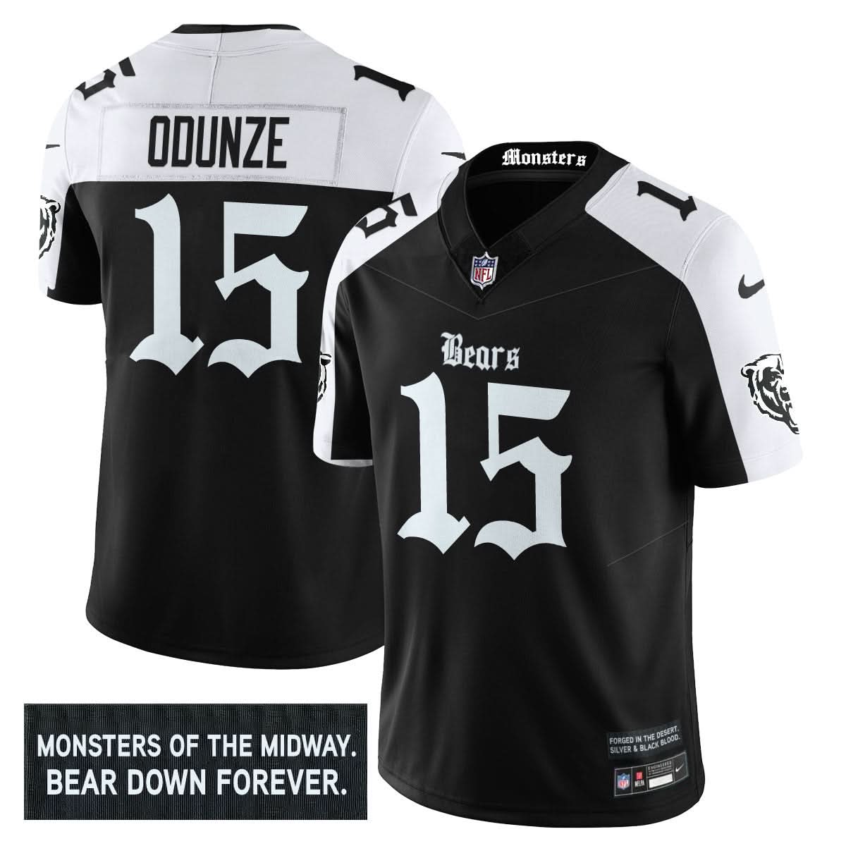 Men's Chicago Bears 'Gothic Monsters Edition' Vapor Limited Jersey - All Stitched