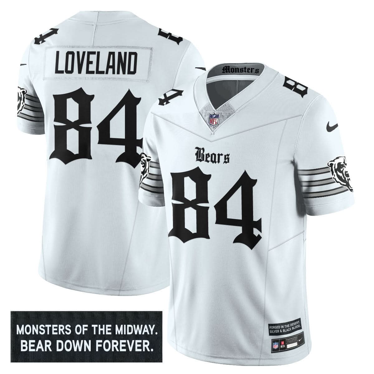Men's Chicago Bears 'Gothic Monsters Edition' Vapor Limited Jersey - All Stitched