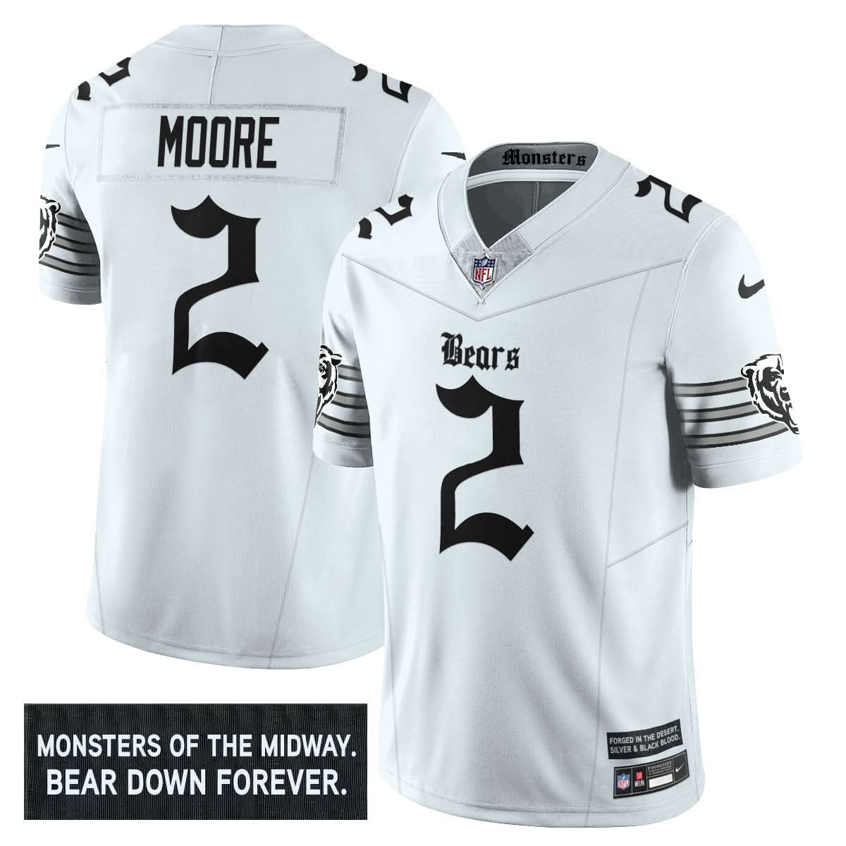 Men's Chicago Bears 'Gothic Monsters Edition' Vapor Limited Jersey - All Stitched
