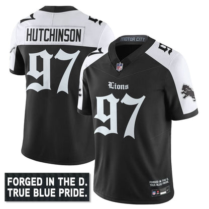 Men's Detroit Lions 'Gothic Motor City Edition' Vapor Limited Jersey - All Stitched